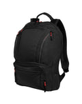 Port Authority Cyber Backpack. BG200 - Black/ Red - front