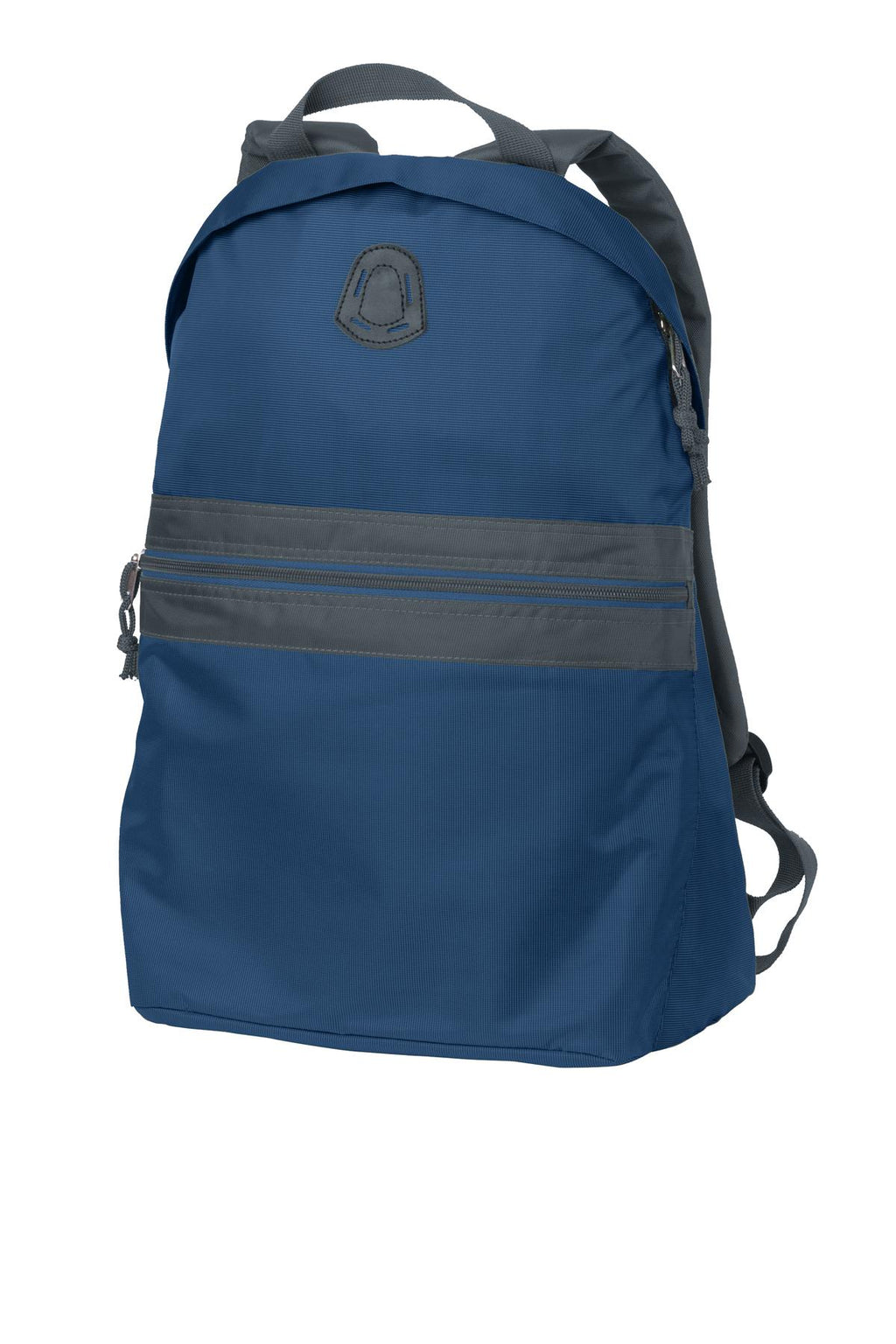 DISCONTINUED Port Authority Nailhead Backpack. BG202 - Cambridge Blue/ Smoke Grey - front