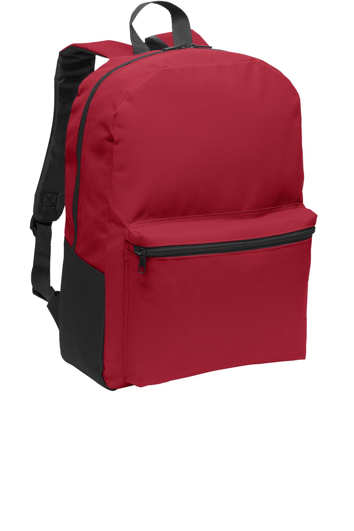 Port Authority Value Backpack. BG203 - Red - front
