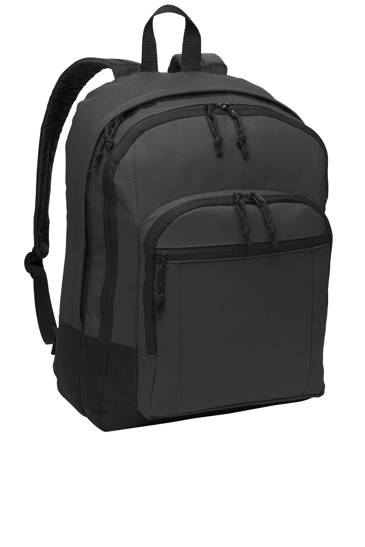Port Authority Basic Backpack. BG204 - Dark Charcoal - front