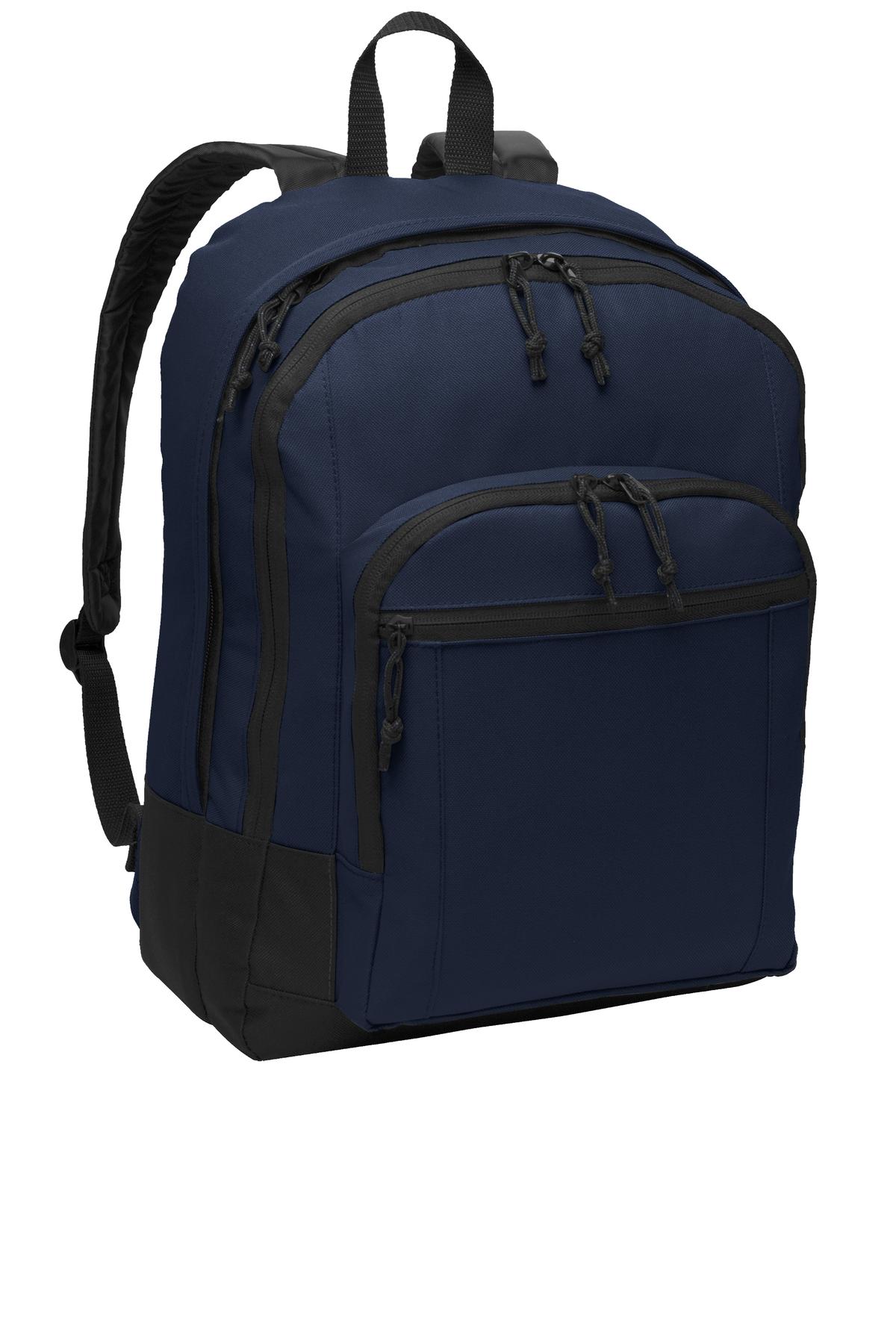 Port Authority Basic Backpack. BG204 - Navy - front