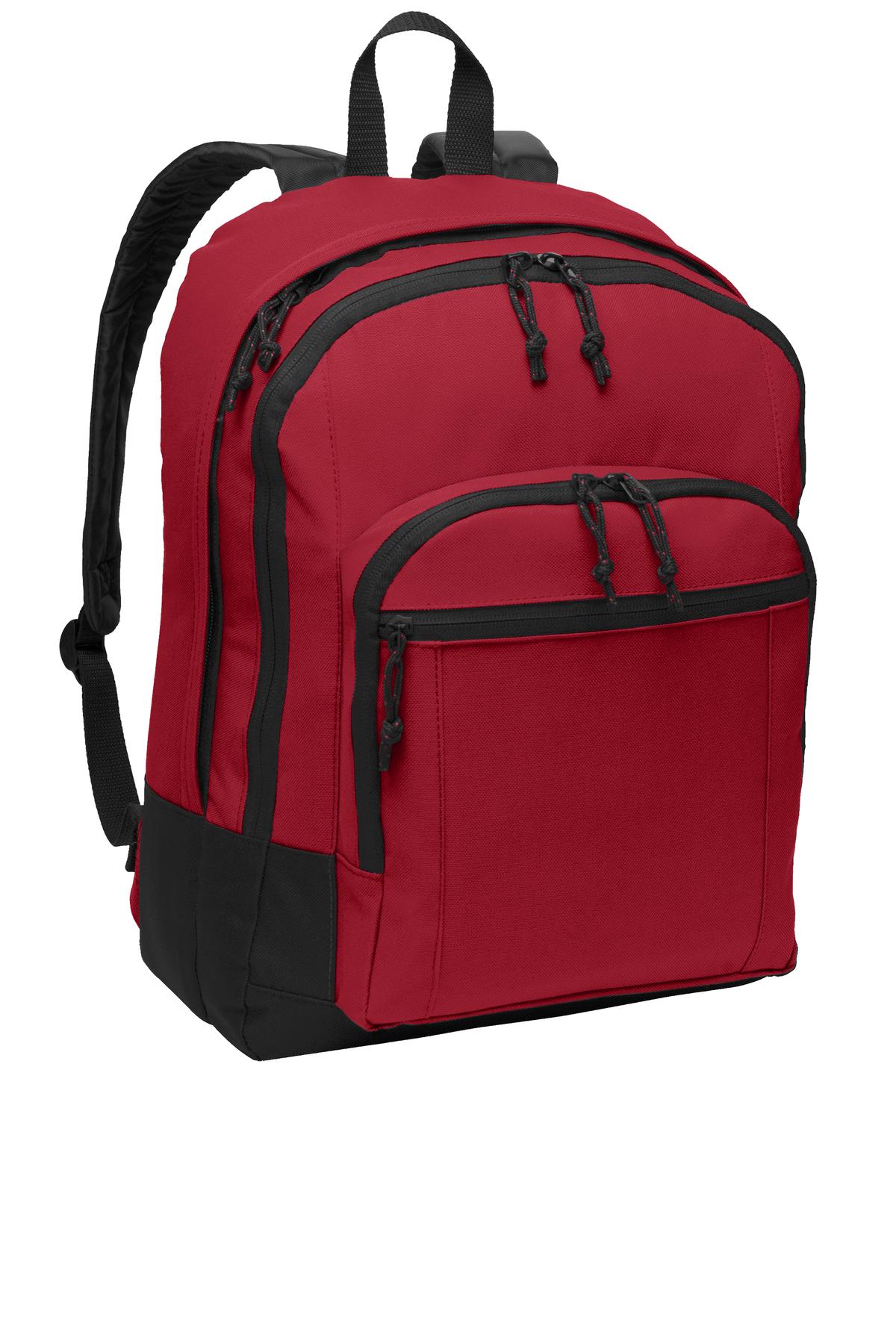 Port Authority Basic Backpack. BG204 - Red - front