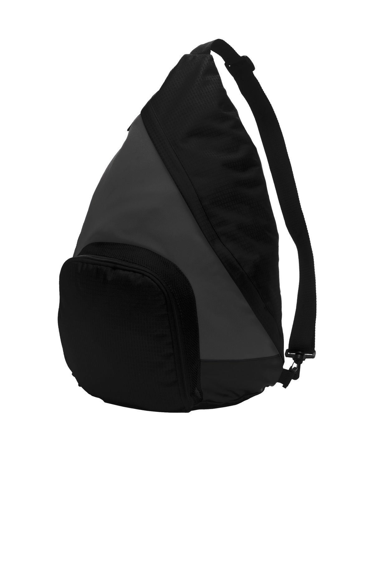 Port Authority Active Sling Pack. BG206 - Dark Charcoal/ Black - front