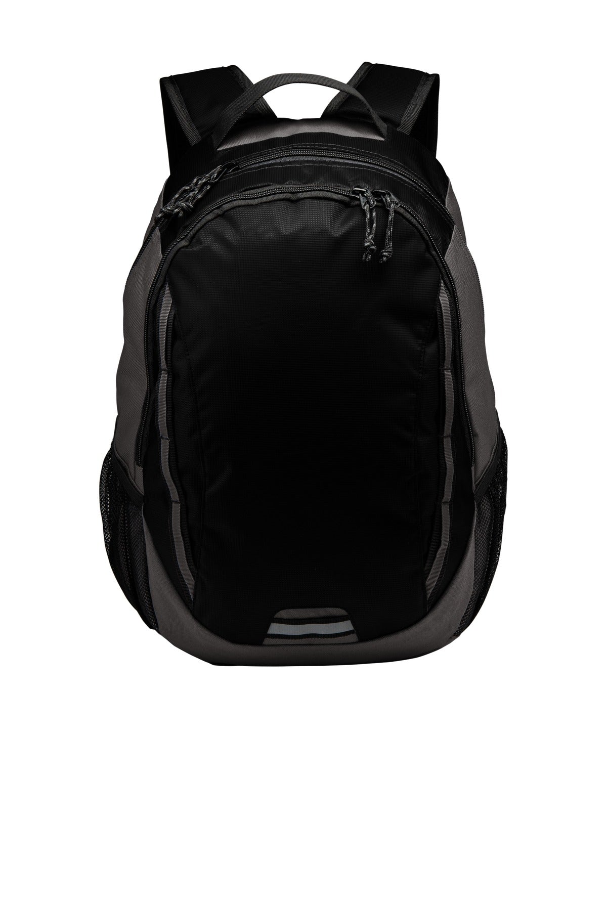 Port Authority Ridge Backpack. BG208 - Black/ Dark Charcoal - front