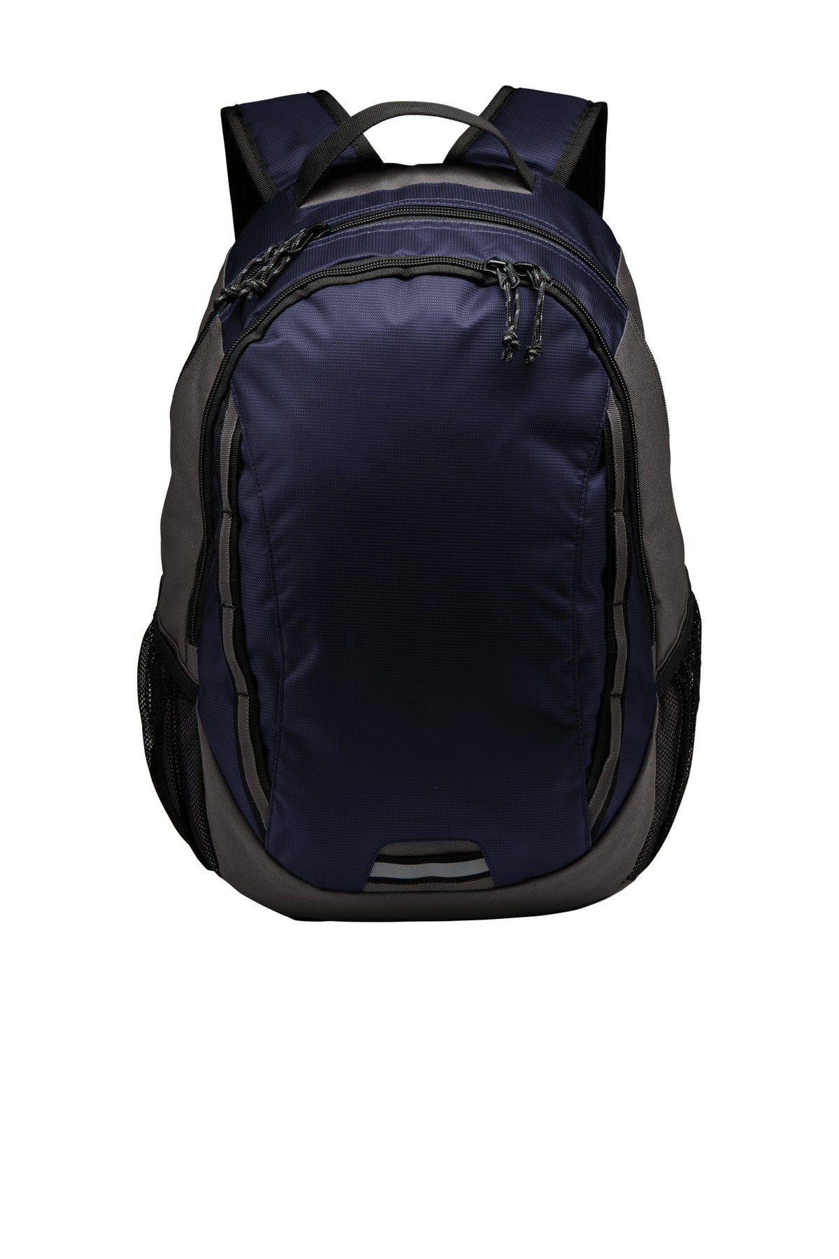 Port Authority Ridge Backpack. BG208 - Deep Navy/ Dark Charcoal - front