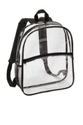 Port Authority Clear Backpack BG230 - Clear/ Black - front
