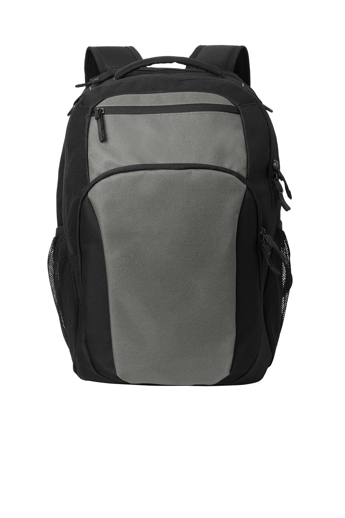 Port Authority Transport Backpack BG232 - Gusty Grey/ Black - front