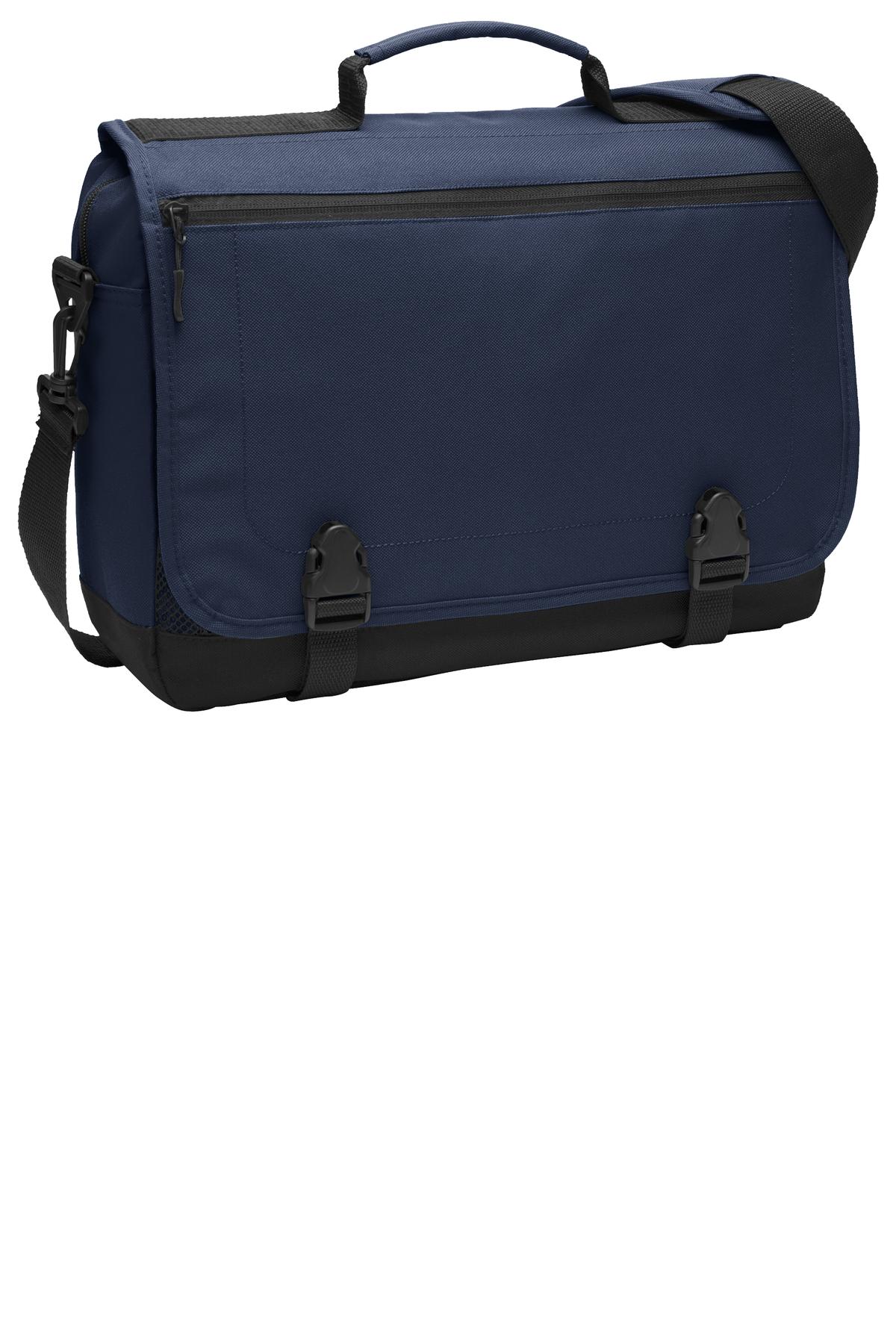 Port Authority Messenger Briefcase. BG304 - Navy - front