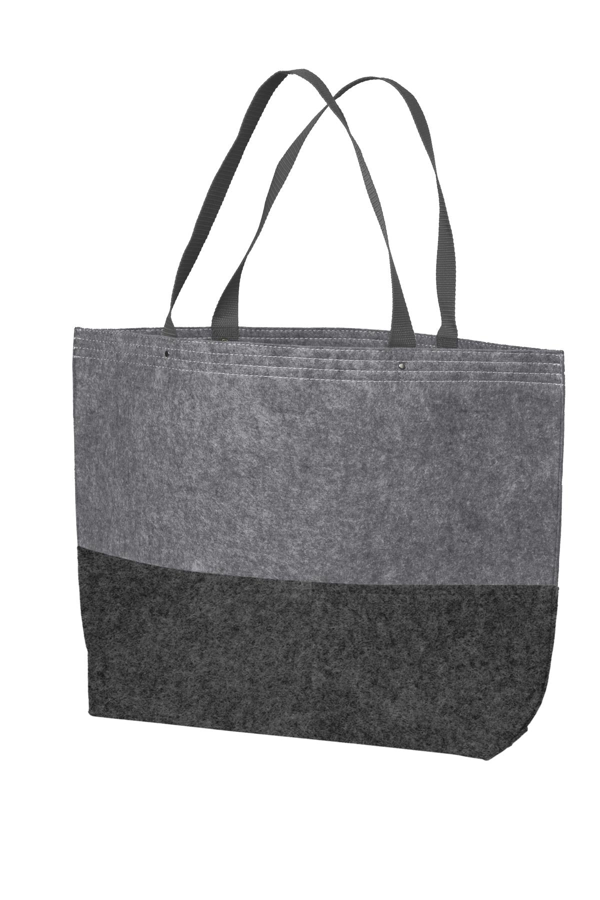 DISCONTINUED Port Authority Large Felt Tote. BG402L - Felt Charcoal/ Felt Grey - front