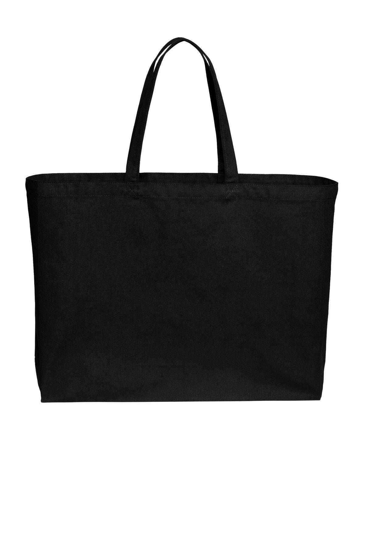 Port Authority Cotton Canvas Jumbo Tote BG427 - Deep Black - front