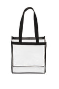 Port Authority Clear Stadium Tote BG430 - Clear/ Black - front