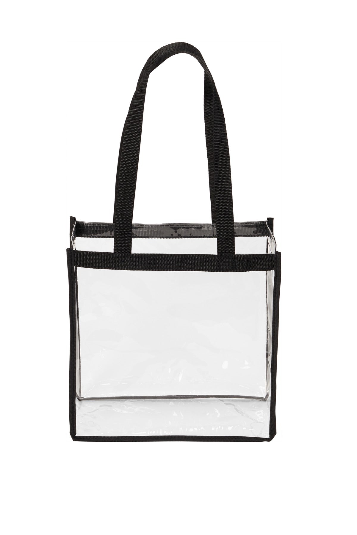 Port Authority Clear Stadium Tote BG430 - Clear/ Black - front