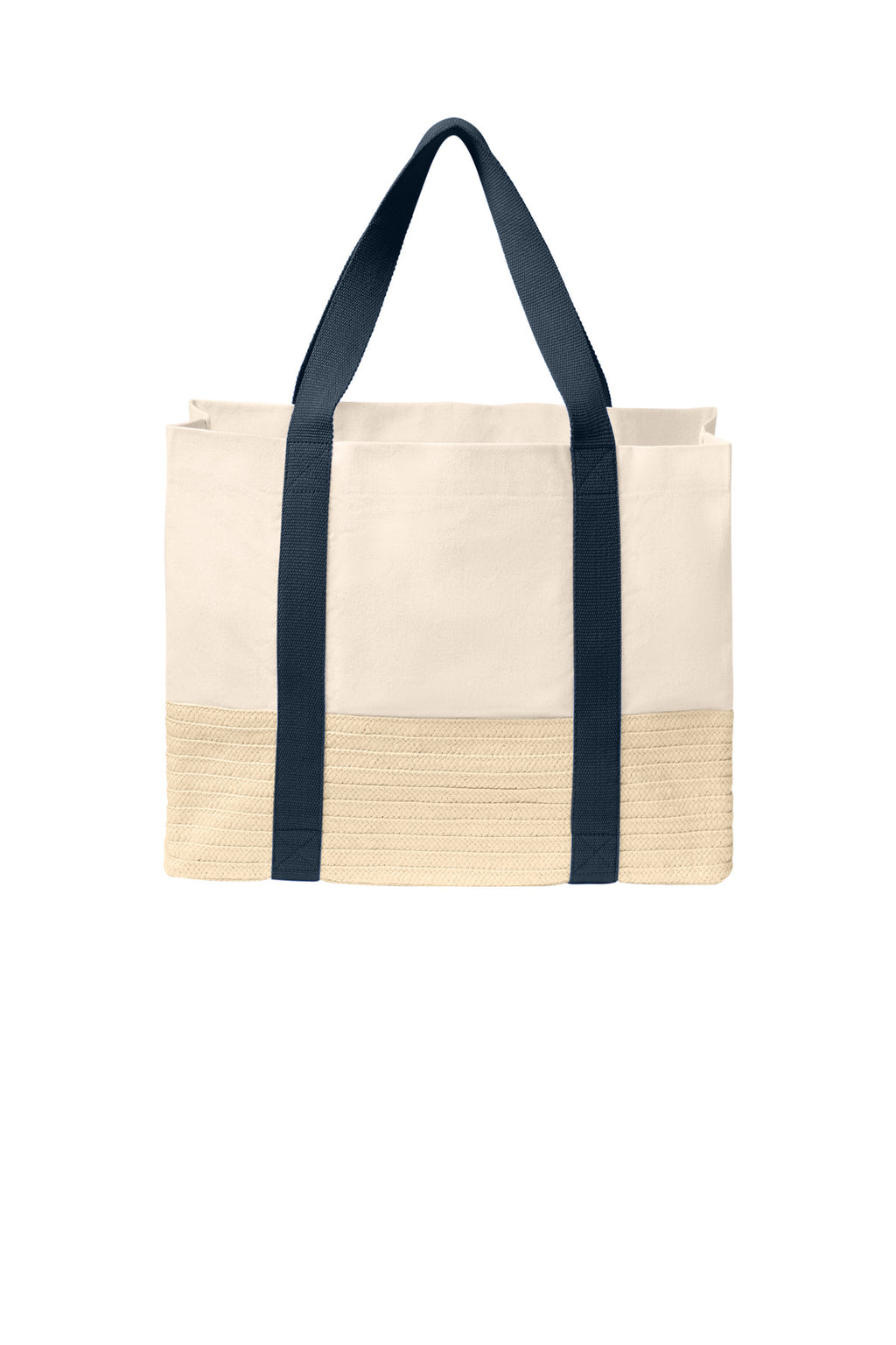 Port Authority Straw Market Tote BG450 - River Blue Navy - back