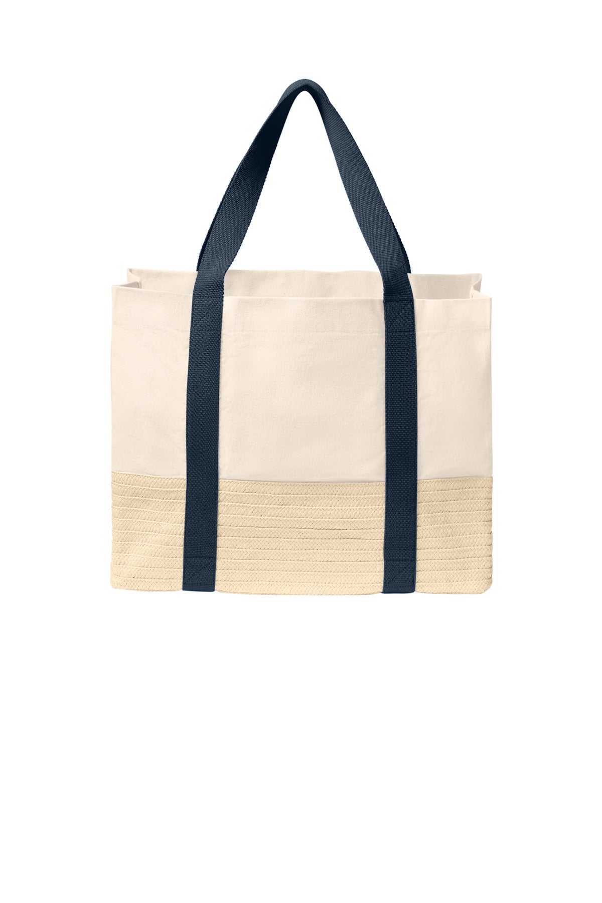 Port Authority Straw Market Tote BG450 - River Blue Navy - back