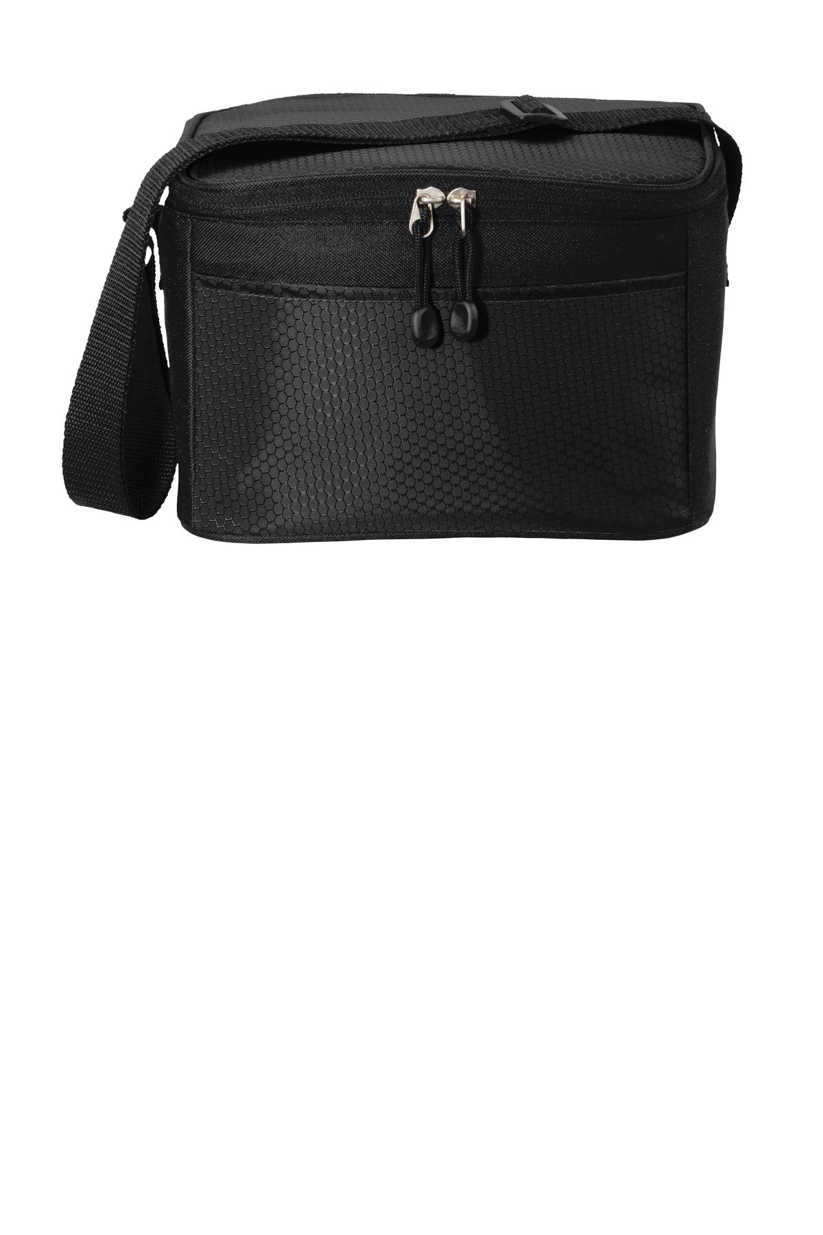 Port Authority 6-Can Cube Cooler. BG512 - Black/ Black - front