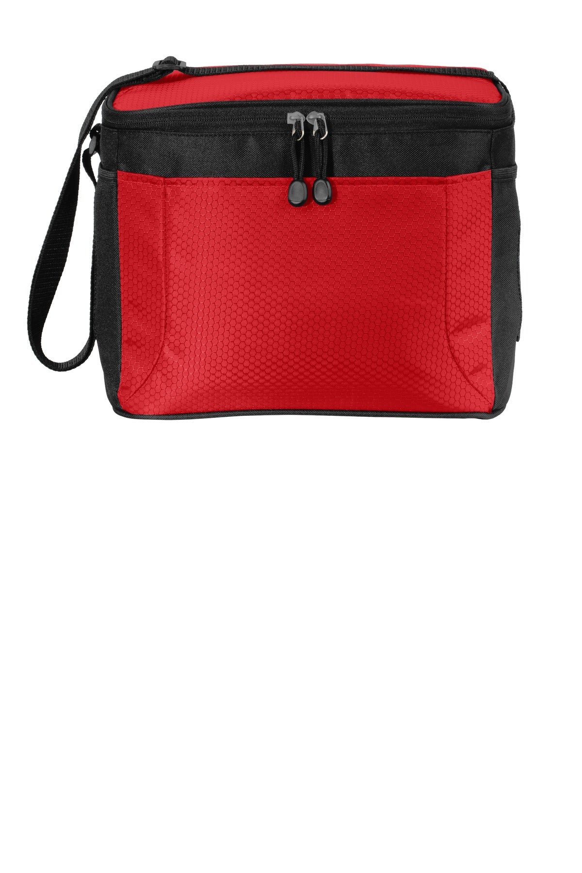 Port Authority 12-Can Cube Cooler. BG513 - Red/ Black - front