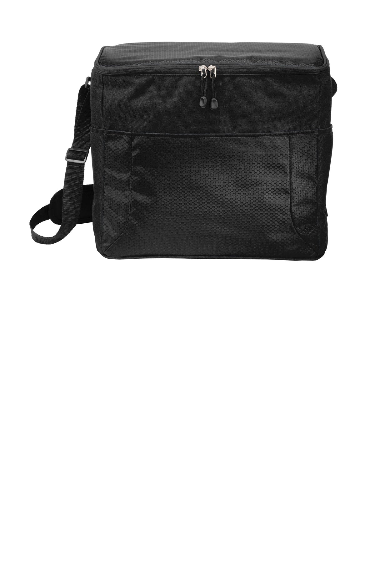 Port Authority 24-Can Cube Cooler. BG514 - Black/ Black - front