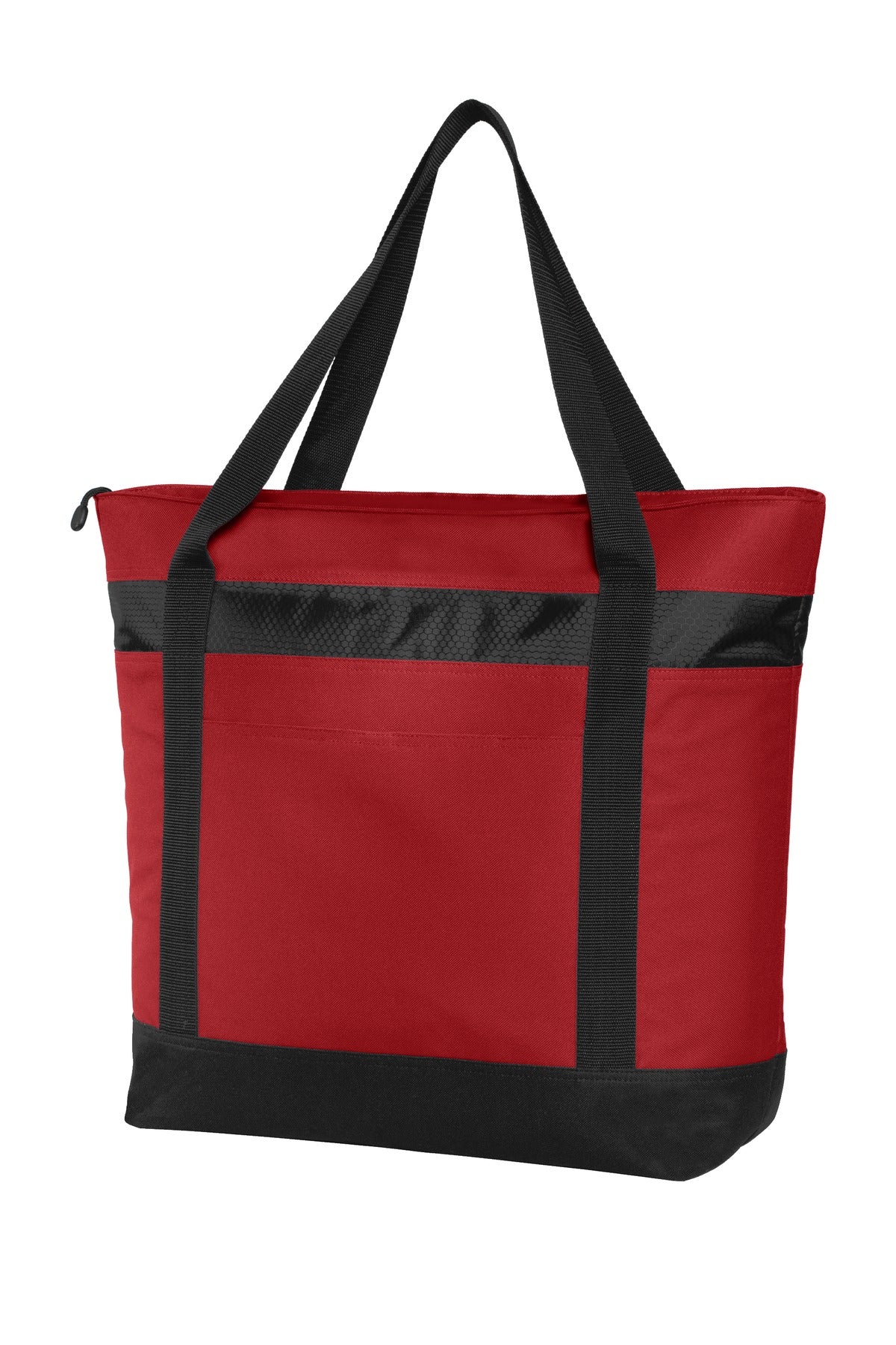 Port Authority Large Tote Cooler. BG527 - Chili Red/ Black - front