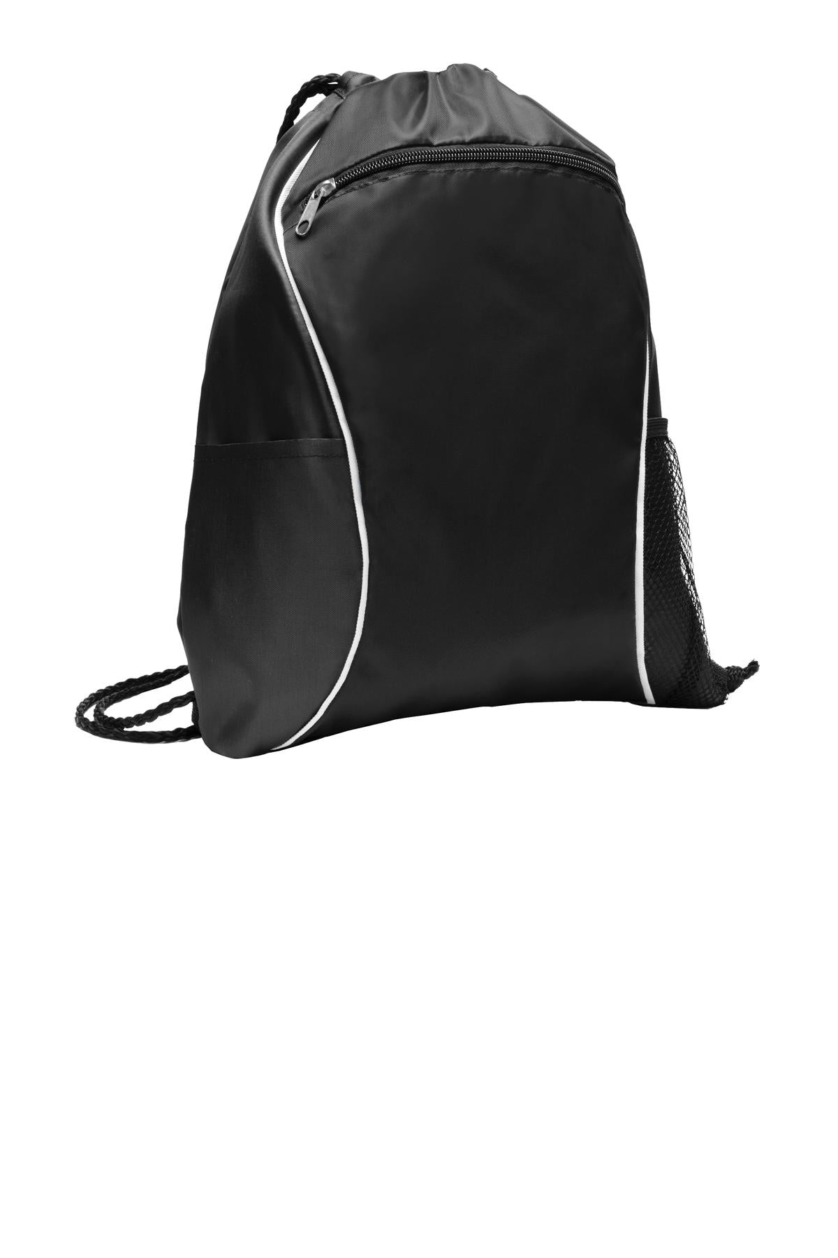 Port Authority Fast Break Cinch Pack. BG613 - Black - front