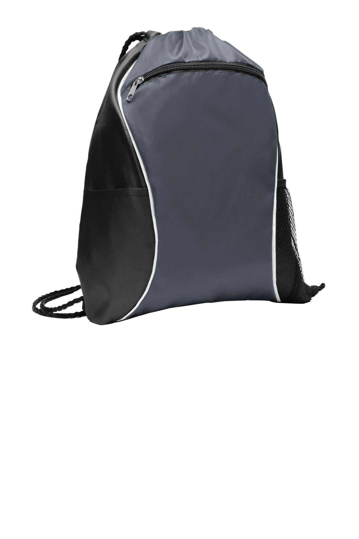 Port Authority Fast Break Cinch Pack. BG613 - Deep Smoke - front