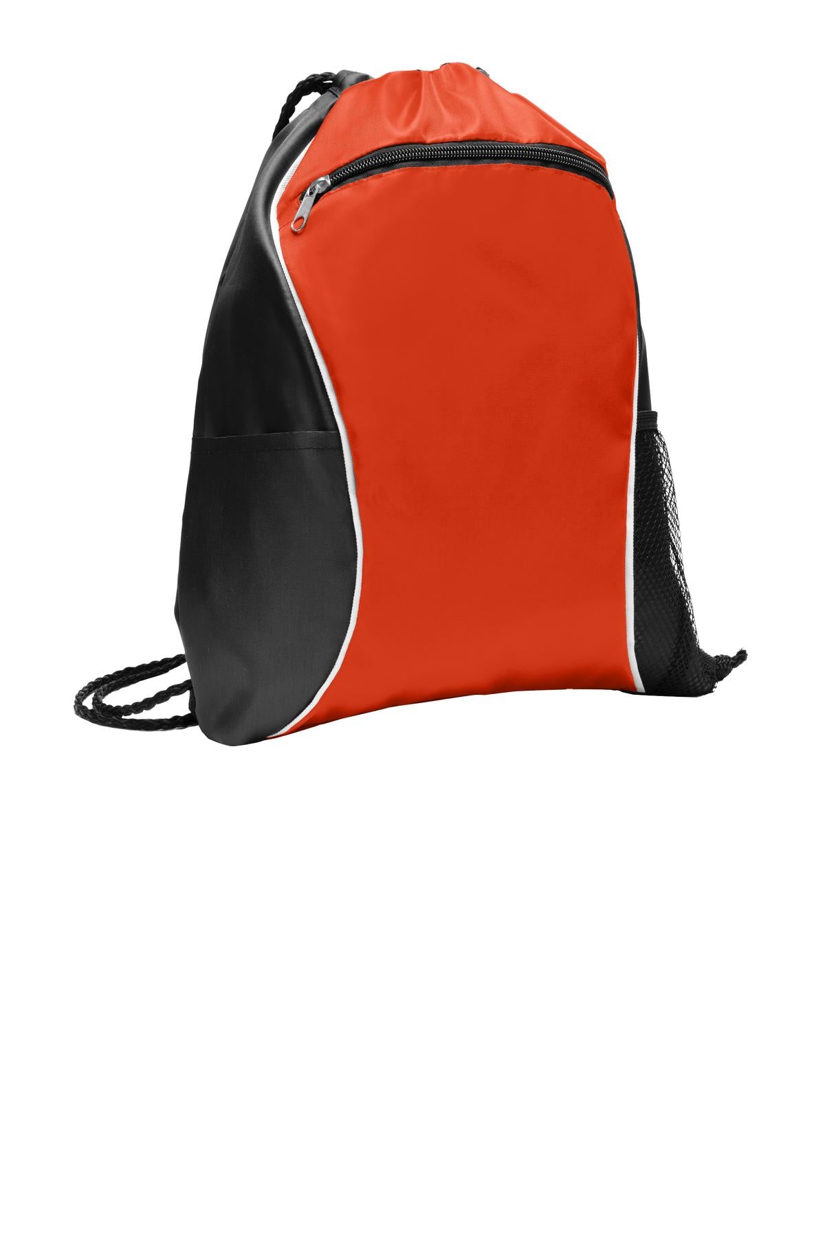 Port Authority Fast Break Cinch Pack. BG613 - Pop Orange - front