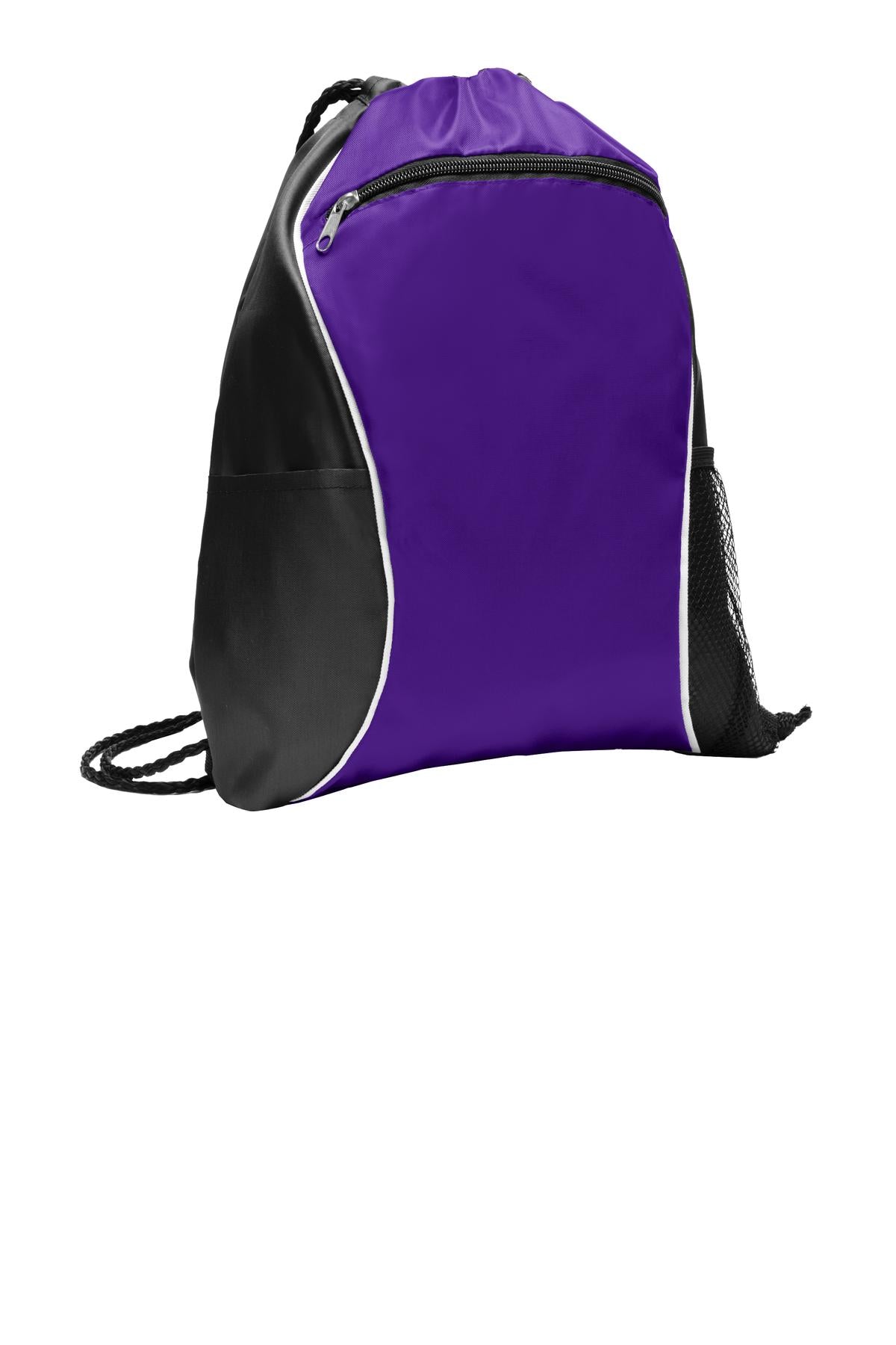 Port Authority Fast Break Cinch Pack. BG613 - Purple - front