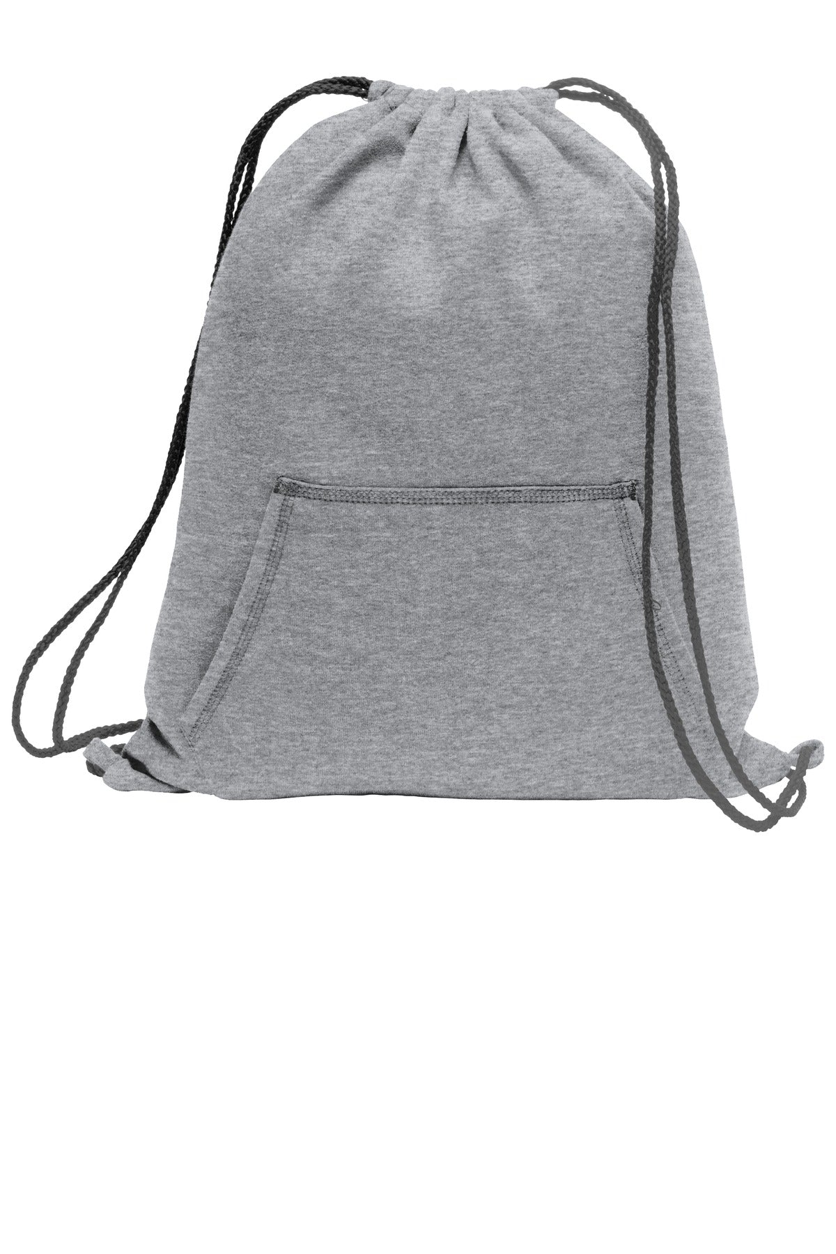 Port & Co Core Fleece Sweatshirt Cinch Pack. BG614 - Athletic Heather - front