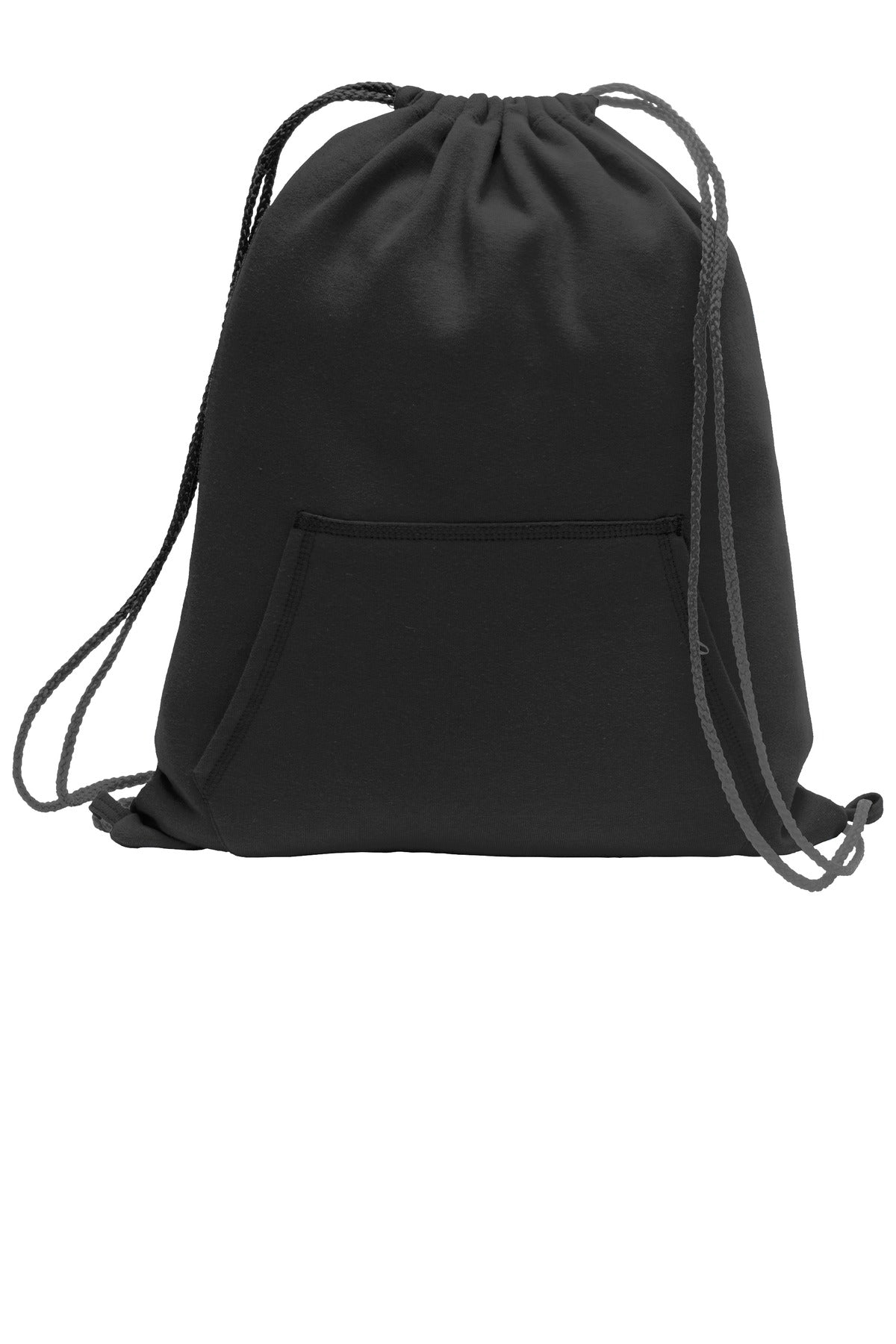 Port & Co Core Fleece Sweatshirt Cinch Pack. BG614 - Jet Black - front