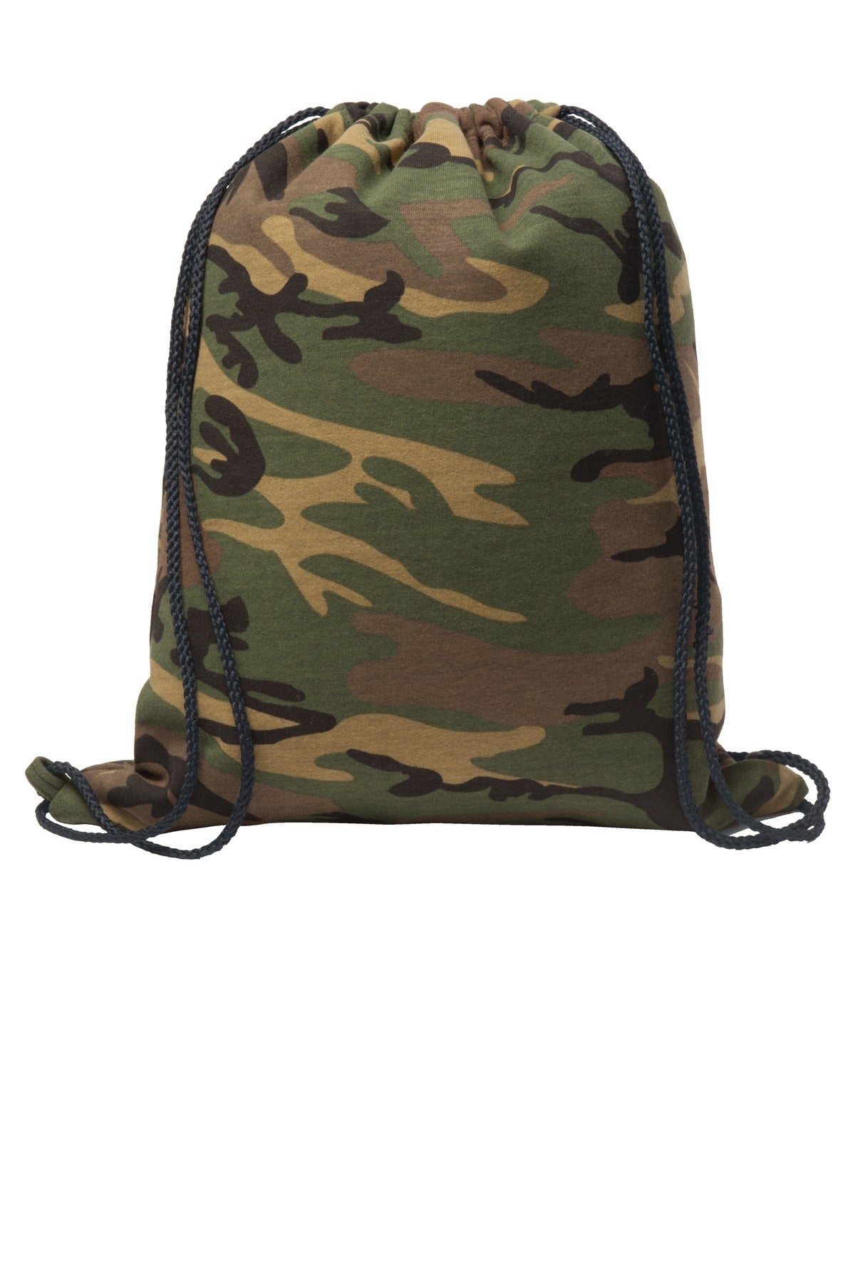 Port & Co Core Fleece Sweatshirt Cinch Pack. BG614 - Military Camo - back