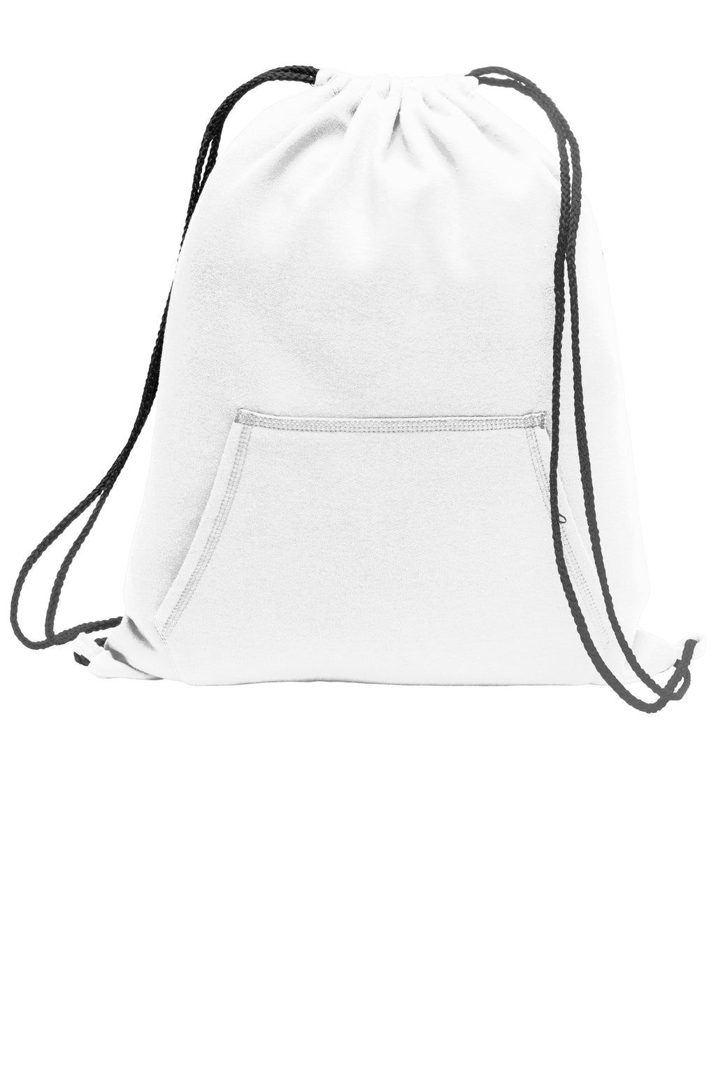 Port & Co Core Fleece Sweatshirt Cinch Pack. BG614 - White - front