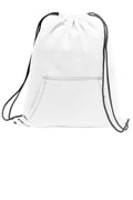 Port & Co Core Fleece Sweatshirt Cinch Pack. BG614 - White - front