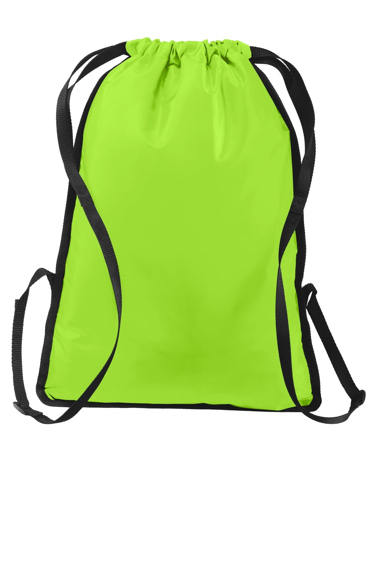 Port Authority Zip-It Cinch Pack. BG616 - Lime Shock/ Black - back