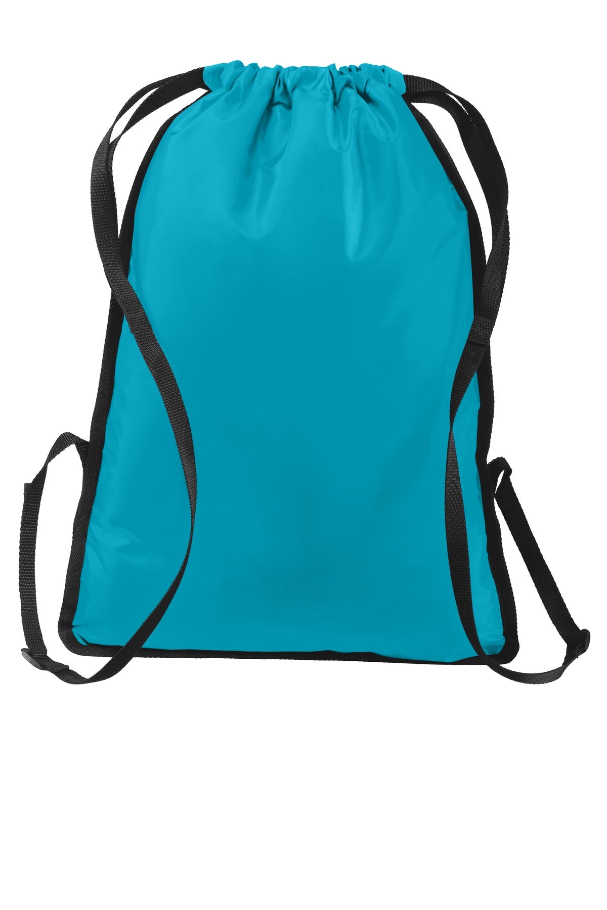 Port Authority Zip-It Cinch Pack. BG616 - Tropic Blue/ Black - back