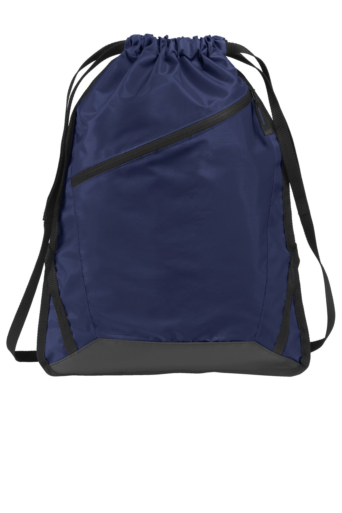 Port Authority Zip-It Cinch Pack. BG616 - True Navy/ Black - front
