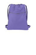 DISCONTINUED Port Authority Beach Wash Cinch Pack. BG621 - Amethyst - front