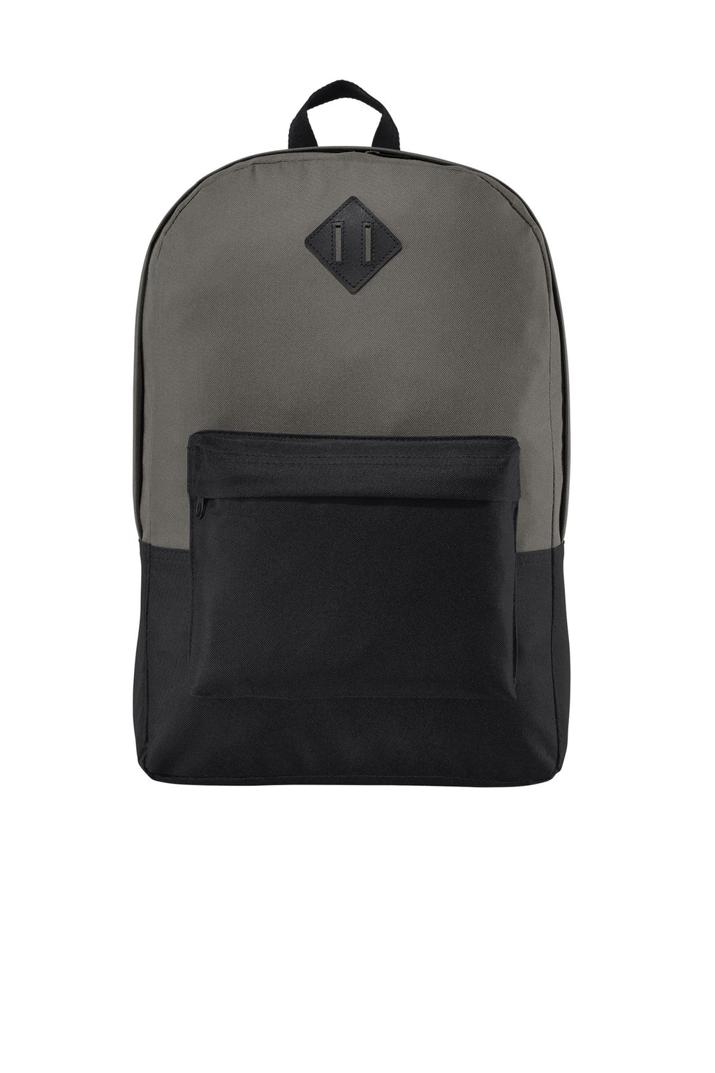 DISCONTINUED Port Authority Retro Backpack BG7150 - Dark Charcoal/ Black - front