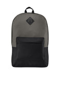 DISCONTINUED Port Authority Retro Backpack BG7150 - Dark Charcoal/ Black - front