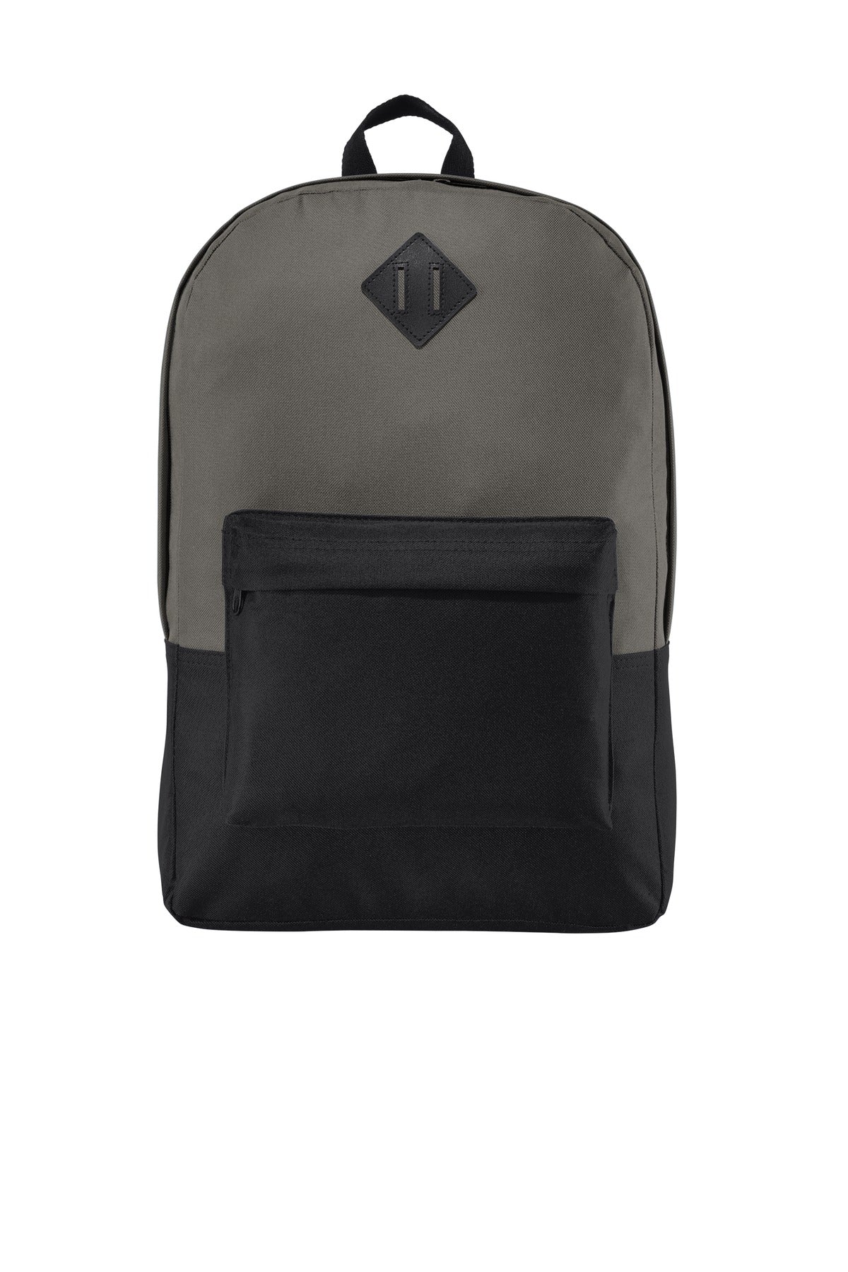DISCONTINUED Port Authority Retro Backpack BG7150 - Dark Charcoal/ Black - front