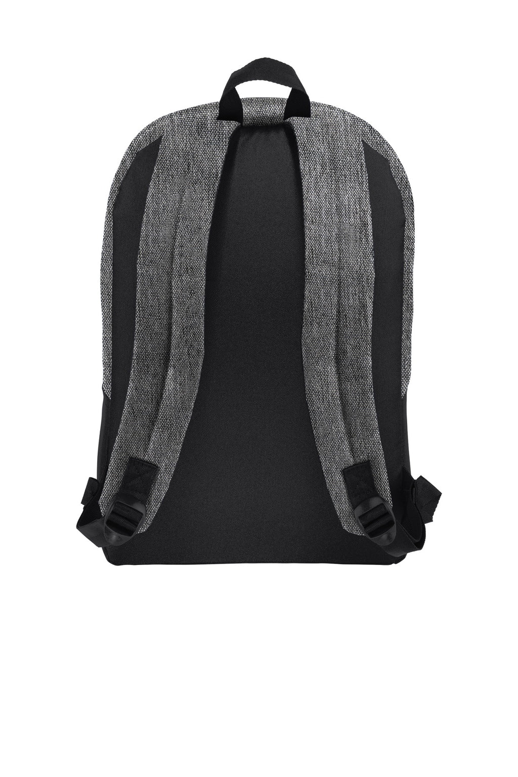 DISCONTINUED Port Authority Retro Backpack BG7150 - Heather Grey/ Black - back