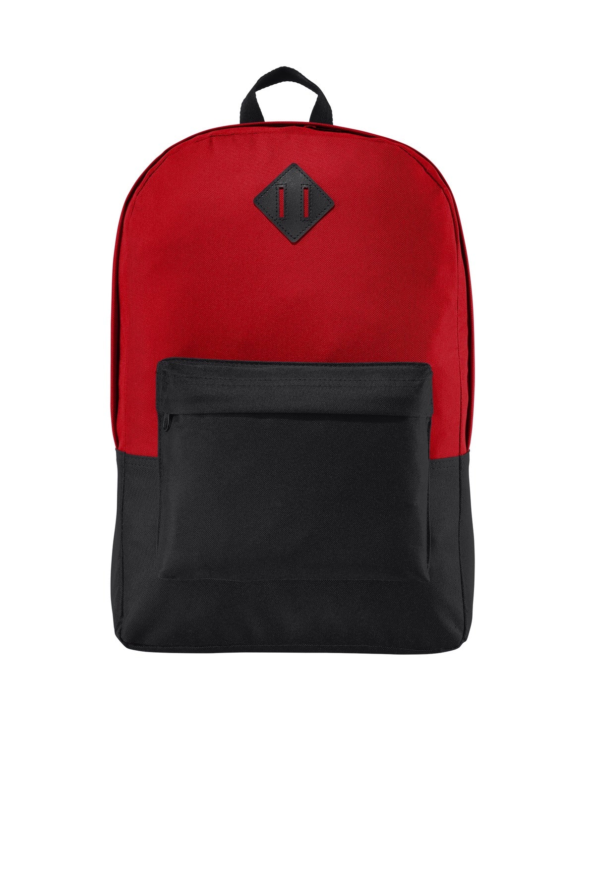 DISCONTINUED Port Authority Retro Backpack BG7150 - True Red/ Black - front