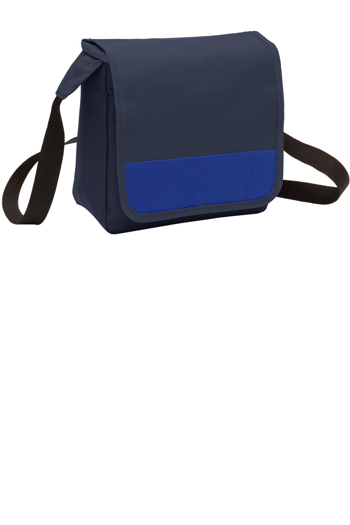 Port Authority Lunch Cooler Messenger. BG753 - Navy/ Twilight Blue - front