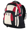 Port Authority Urban Backpack. BG77 - Black/ Red/ Stone - front