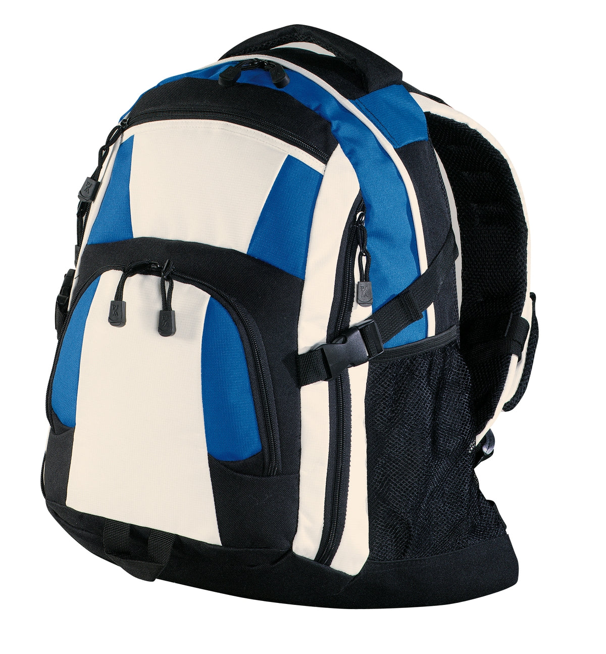 Port Authority Urban Backpack. BG77 - Black/ Royal/ Stone - front