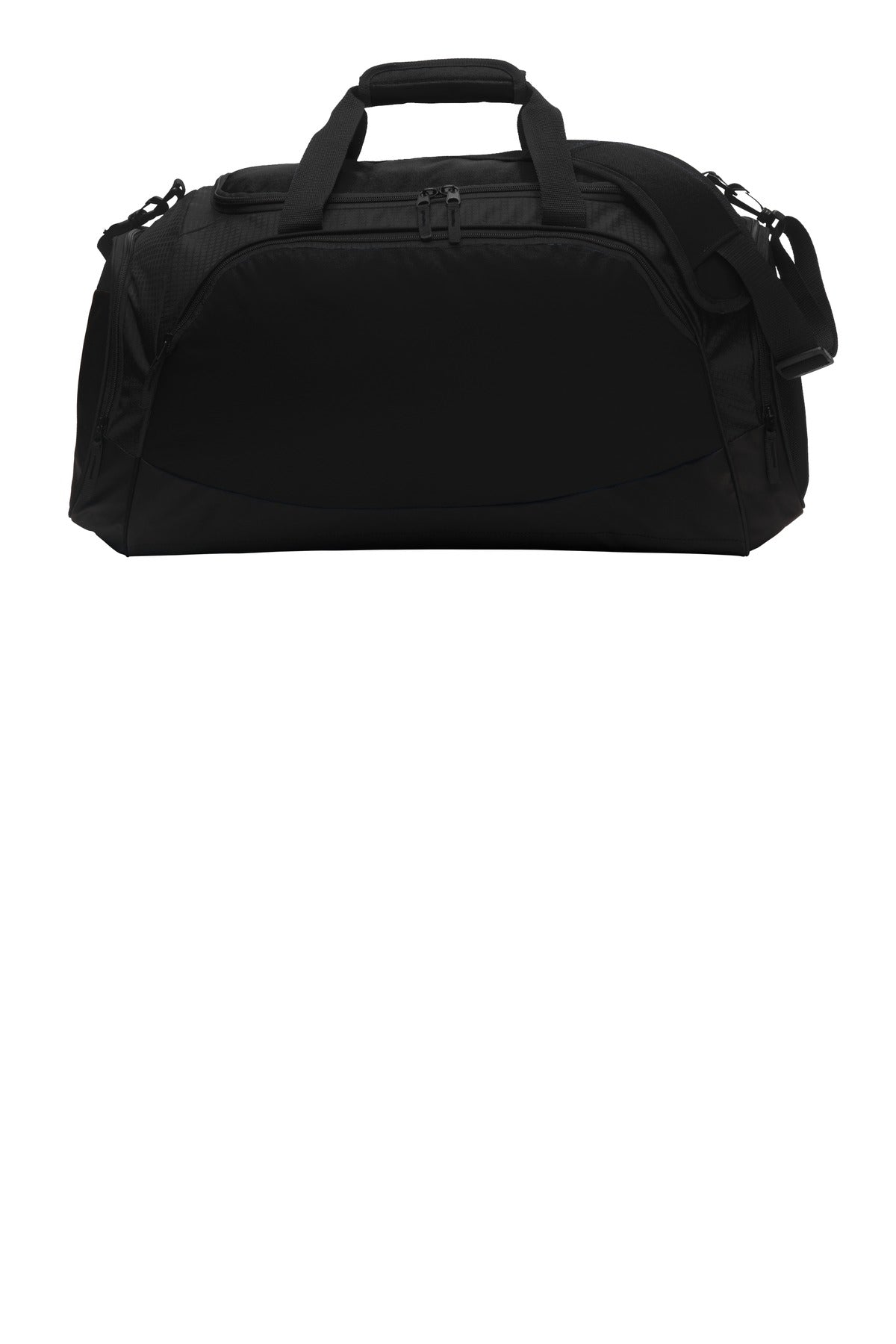 Port Authority Medium Active Duffel. BG801 - Black/ Black - front