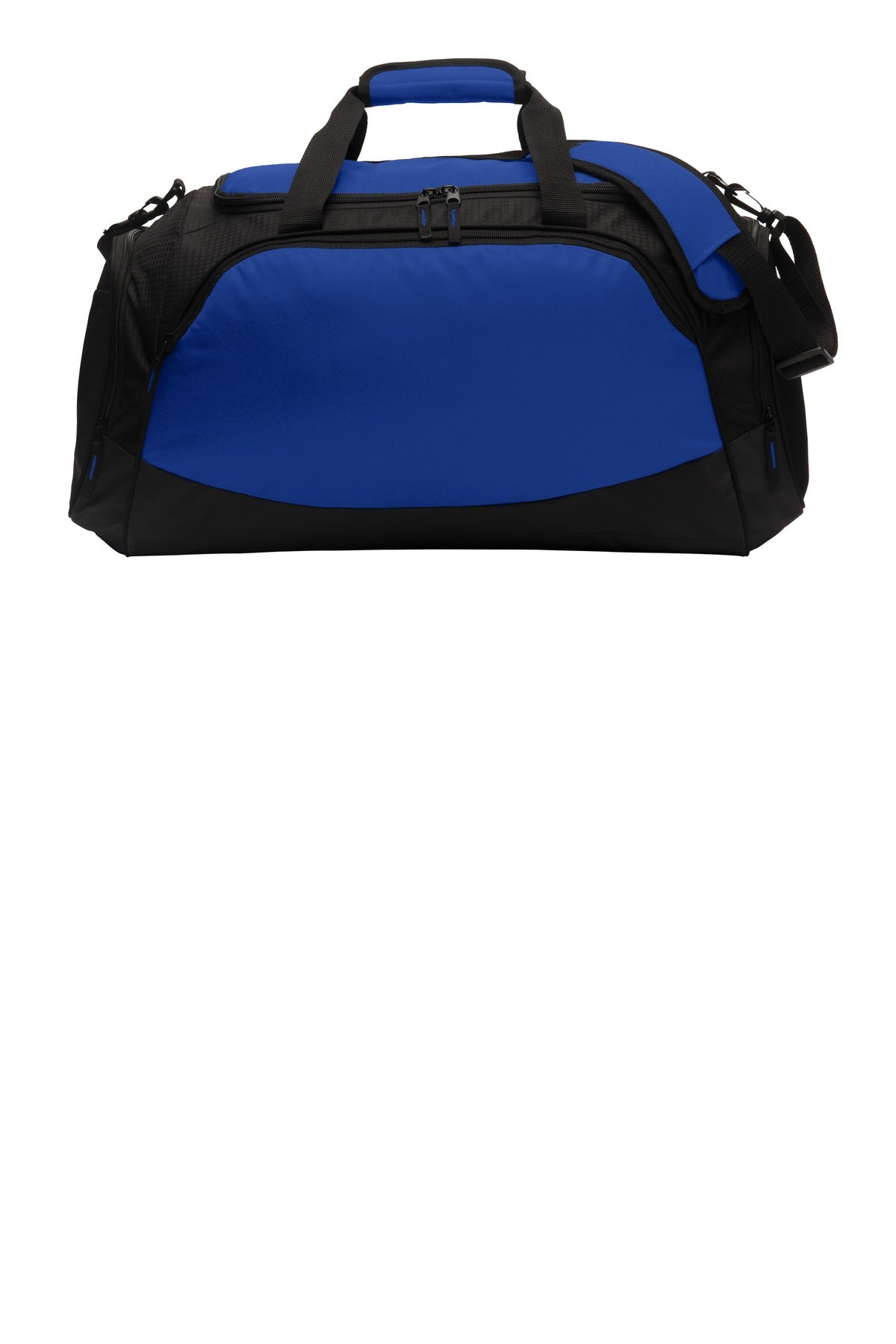 Port Authority Medium Active Duffel. BG801 - True Royal/ Black - front