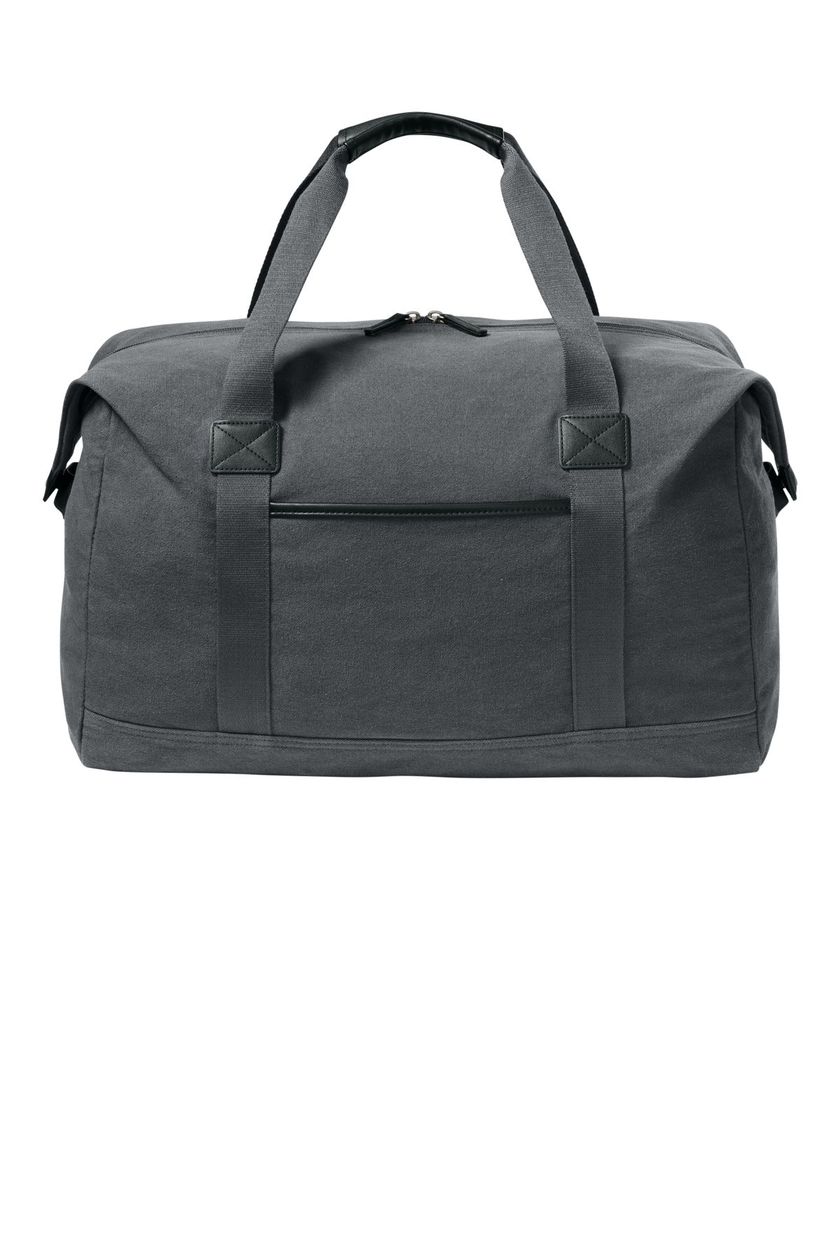 Port Authority Washed Canvas Duffel BG8030 - Grey Steel - front