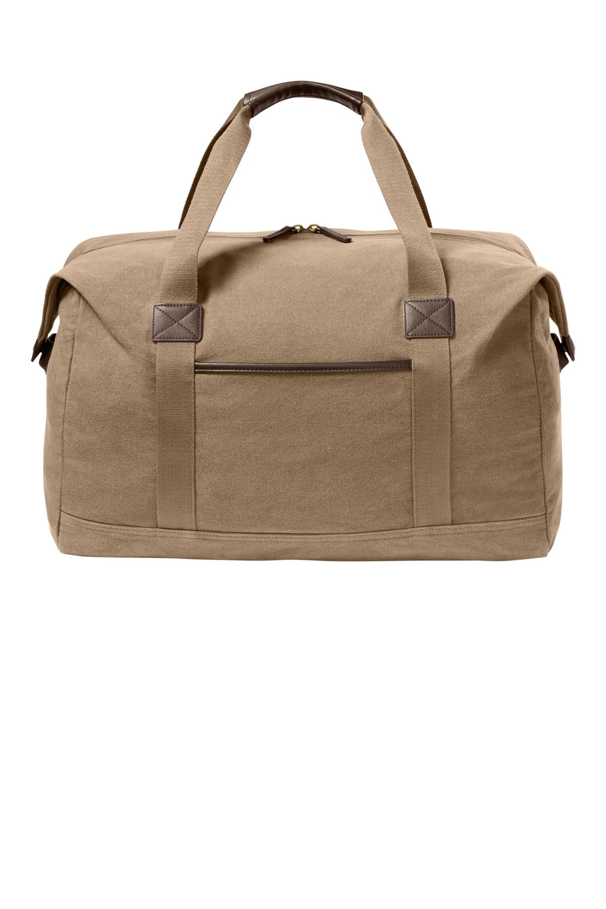 Port Authority Washed Canvas Duffel BG8030 - Woodland Brown - front