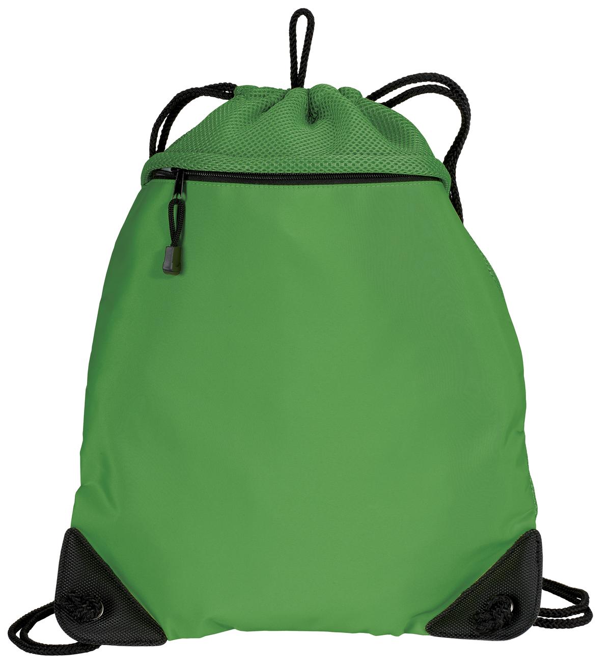 Port Authority - Cinch Pack with Mesh Trim. BG810 - Cactus - front