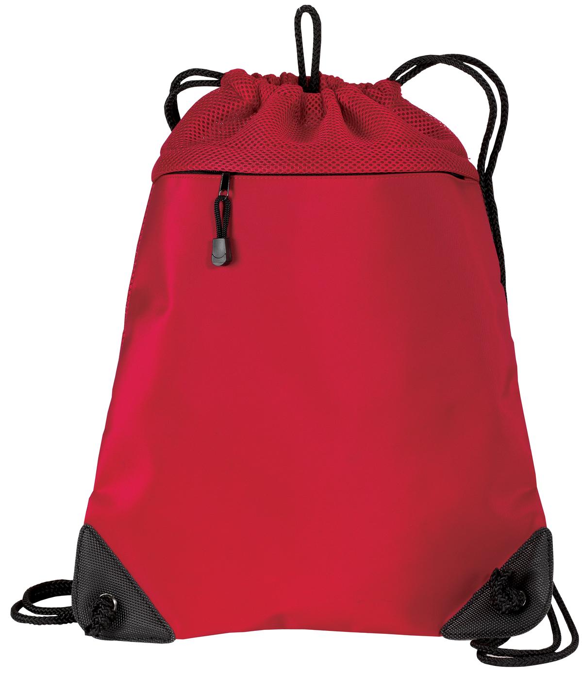 Port Authority - Cinch Pack with Mesh Trim. BG810 - Chili Red - front