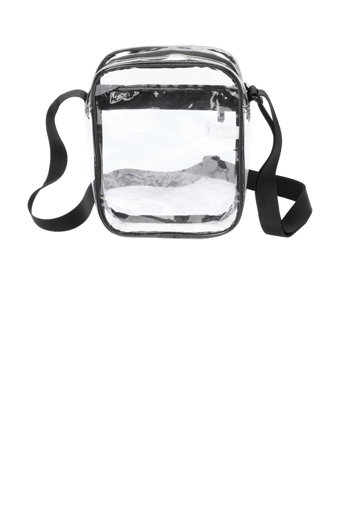 Port Authority Clear Crossbody Bag BG931 - Clear/ Black - back